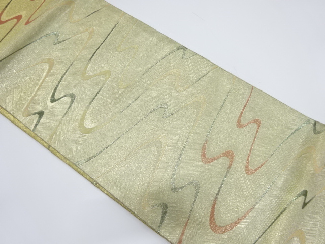 リサイクル　霞模様織り出し袋帯